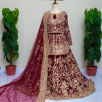 Velvet Lehenga Set