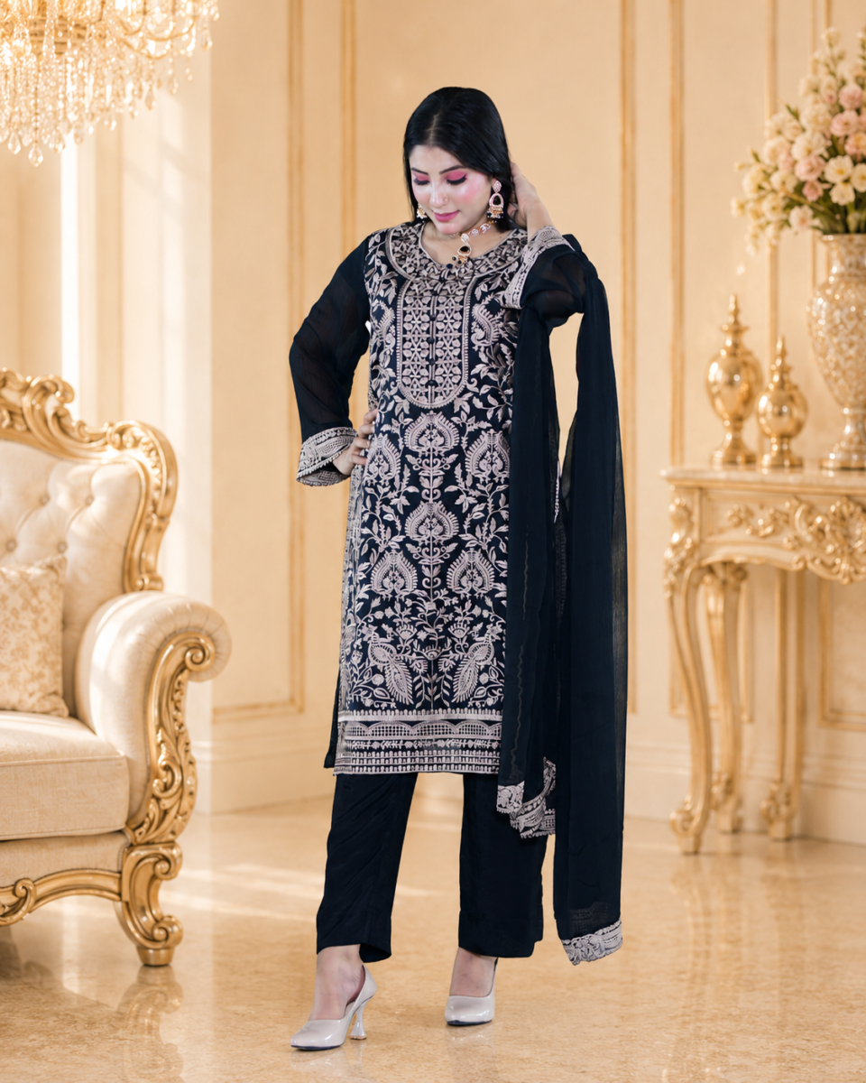 Stylish black Ethnic Outfit